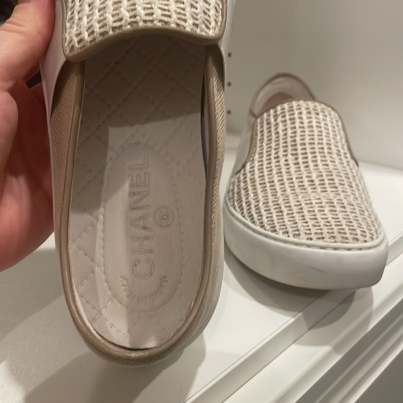 Authentic Chanel Interlocking CC Logo Sneakers - Picture 6 of 7